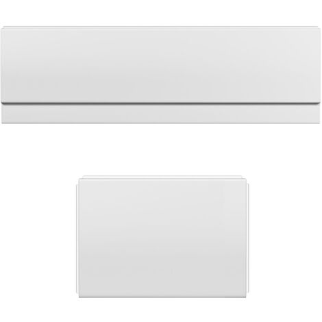 1700mm Modern High Gloss White Front & End Bath Panel Acrylic Bathroom