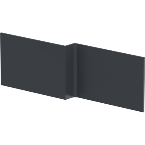 1700mm Square MDF Reversible Shower Bath Front Panel - Dark Grey