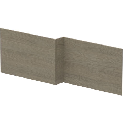 1700mm Square MFC Reversible Shower Bath Front Panel - Woodgrain Solace Oak