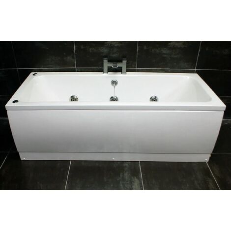 1700mm x 700mm Double Ended Square Bath Whirlpool With Jet & Light Options, 11 Jet with Light