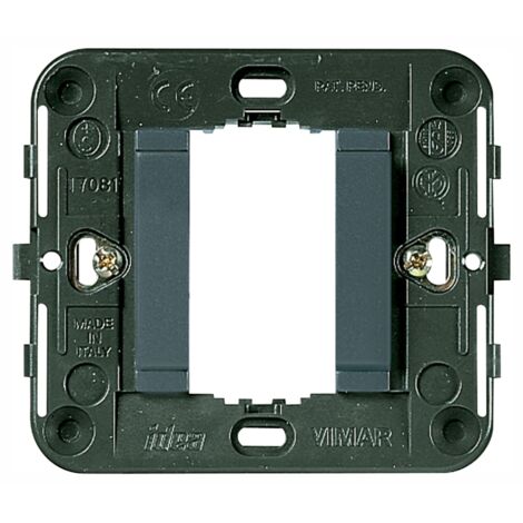 17080 Support 1 module avec face lisse gris Idée
