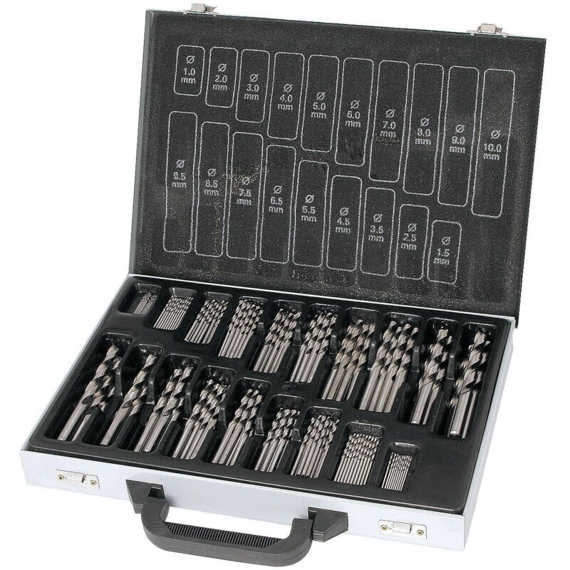 170pzs. Estuche brocas HSS-G 1-10 mm