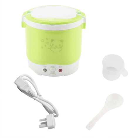 170W 1L Mini-Cuiseur Électrique Portable Multifonction pour Riz et Légumes Vapeur, Prise Australie 220V (Vert)