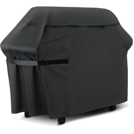 DENUOTOP 170x61x117cm Housse pour Barbecue, Housse résistante pour Barbecue à gaz en 210D Tissu Oxford résistant aux poussières et imperméable,Couverture de Barbecue avec Sangles Autocollantes