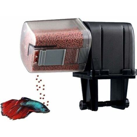 175 ML Mangeoire à Poisson Automatique WiFi Smart App Chargement USB Distributeur Automatique de Nourriture pour Poissons Distributeur Automatique de Nourriture(Noir),