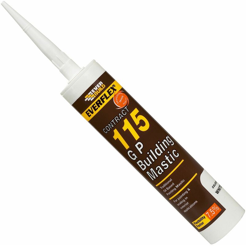 Everbuild - maswe Everflex 115 General Purpose Building Mastic White 285ml evbmaswh