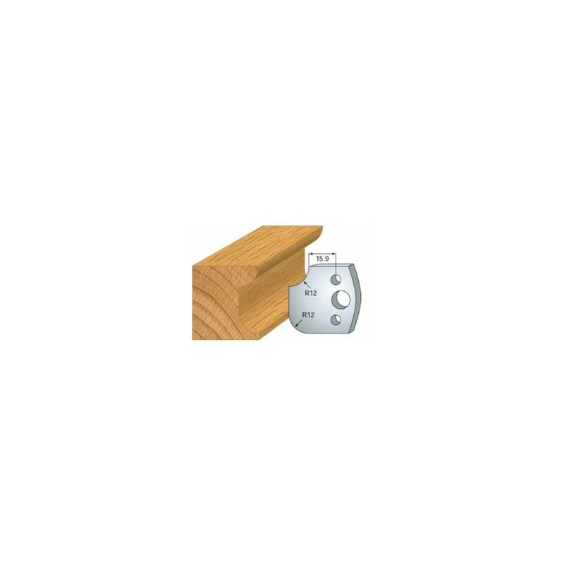 Luxoutils - 176: Jeu de 2 fers 40mm congé quart de rond 12mm pour porte outils 40 et 50mm