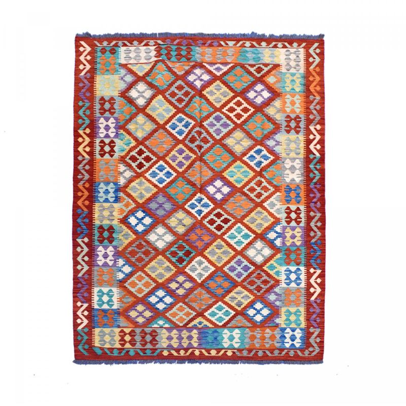 Unamourdetapis - Tapis kilim fait main en laine 177x243 multicolore rectangle motif oriental