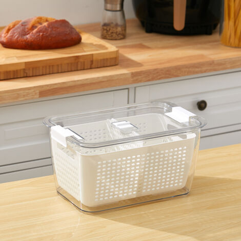 1.7L Nested Fridge Storage Container with Removable Colander