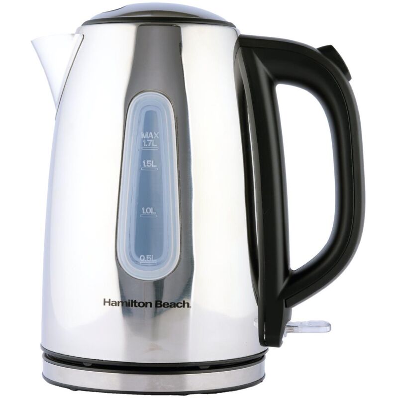 1.7L Polished Stainless Steel Kettle Rise Collection by Hamilton Beach HB01402P