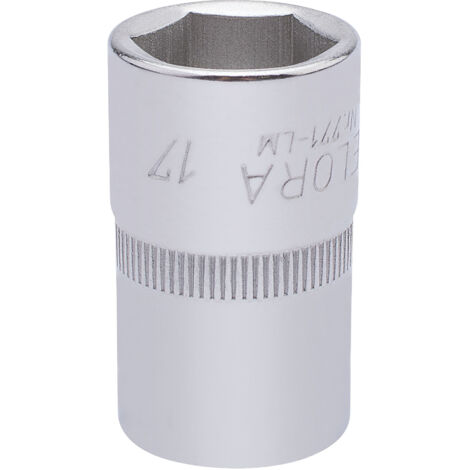 17mm 1/2 Inch Drive Hexagon Socket (15306) – Draper Elora 17MM Metric Square Drive Socket for Automotive and Mechanical Use