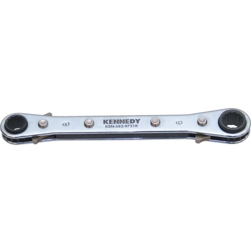 Pro Metric Double End Ring Ratchet Spanner, Chrome Vanadium Steel, Rever - Kennedy