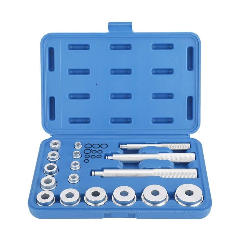 Aougo - 17pcs Kit d'outils de roulement de roues Outil d'extracteur de roulement d'éléments de pression pour le montage et la remise en état