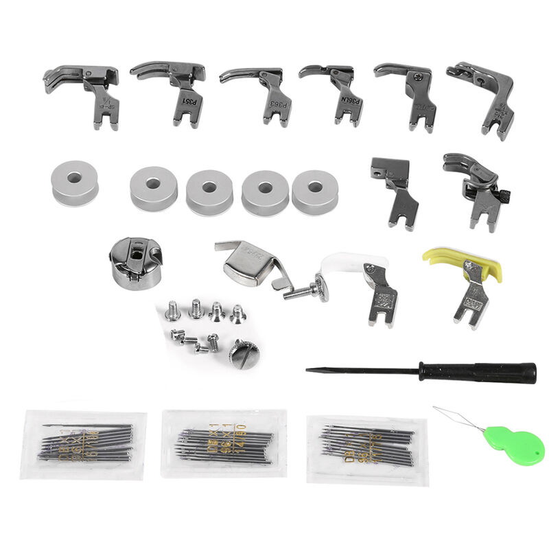 17 ensembles de pièces de Machine à coudre plates industrielles universelles botier d'accessoires de pied de pression de presseur - Eosnow