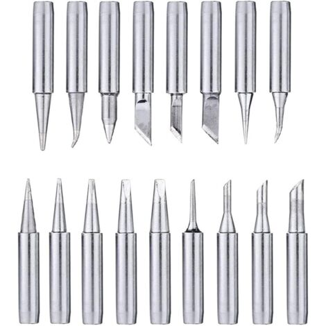 17pcs Pointe de Fer à Souder Remplacement Panne Fer a Souder pour Station de Soudage 900M-T-B/SB/I/IS/K/C/D Pour Radio Shack Hakko Atten Quick Aoyue Yihua
