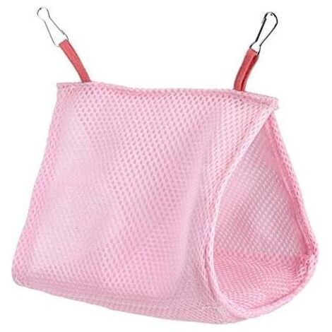 17x11x16cm Rose Hamac Suspendu pour Oiseaux de Compagnie, Perruche Perruche Perruche Perruche Cage Suspendu lit Tente nid Maille