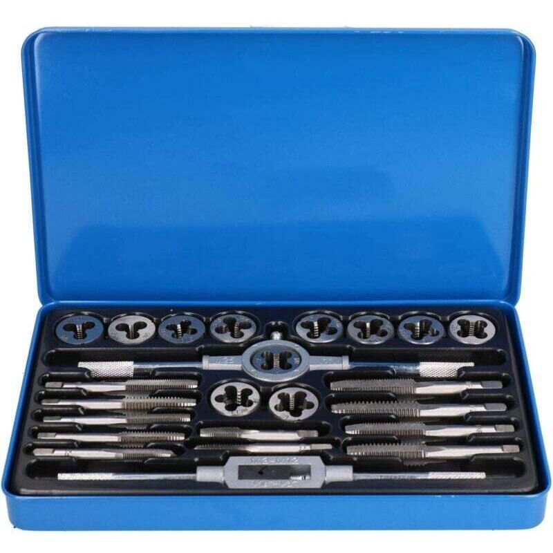 Image of 1/8"-1/2" SAE Gewindebohrer- und Schneideisensatz + Dicken 24-teilig