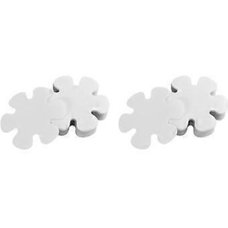 18 bandes antidérapantes transparentes en forme de fleur pour baignoire et cuisine