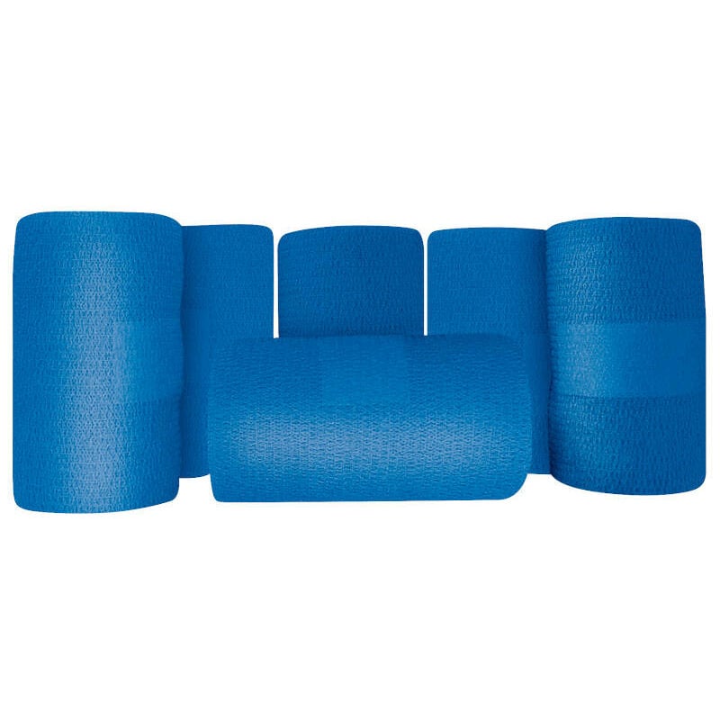 18 Bandes cohésives de contention couleur bleue