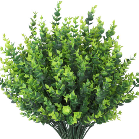 18 Bouquets Graminées Artificielles UV Résistantes – Fleurs Plastique Exterieur – Déco Jardin Fenêtre