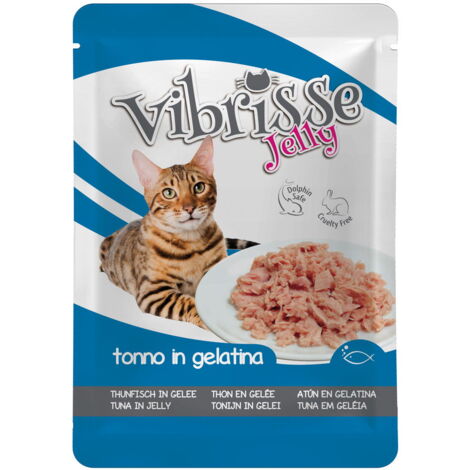 18 buste 70 g cad.: Vibrisse Cat busta Jelly al tonno 18 lattine da 70 g cad.