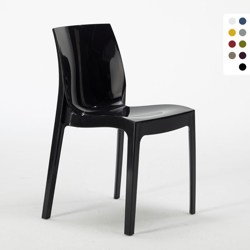 18 Chaises Ice Grand Soleil polypropylène restaurant promo offre stock | Noir