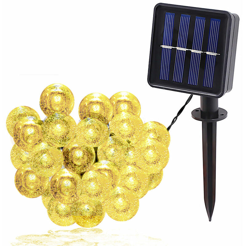 

1.8 CM solar bola de la burbuja cadena luz blanco calido de luz IPX4 7 metros 50 luces 8 modos de iluminacion