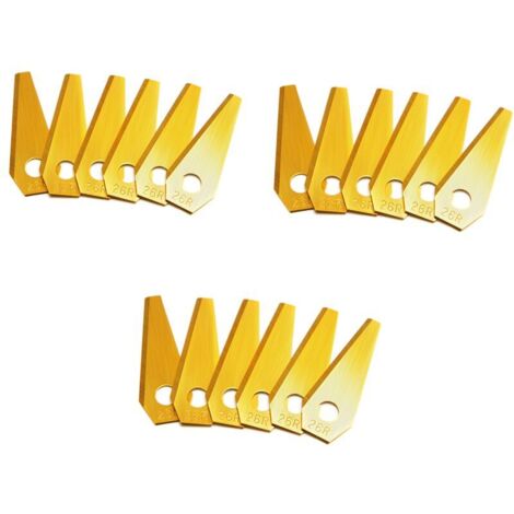 18 cuchillas de titanio para robots cortacésped Bosch Indego - Cuchilla de corte adecuada para todos los robots cortacésped Bosch, s400, s350, s500, dorado