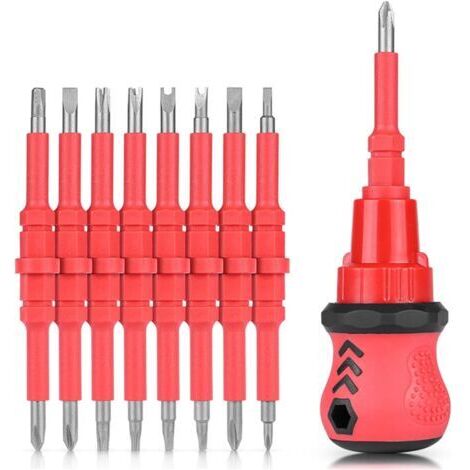 18 en 1 multifonction ménage tournevis ensemble tournevis fort double tête tournevis interchangeable