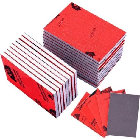 18 éponges de ponçage humides - Éponges de ponçage ultra fines - Papier abrasif portable ultra fin - Pour modélisme, cloison sèche