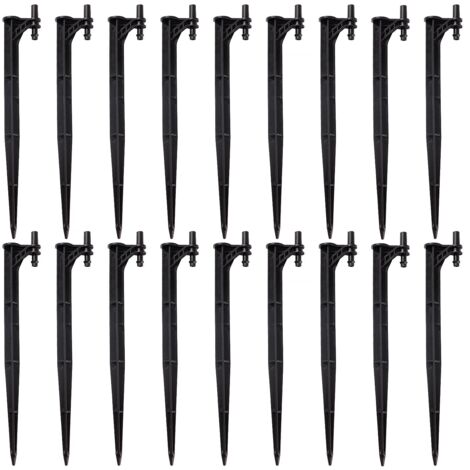 18 estacas de soporte para riego por goteo de 18,5 cm, boquillas de inserción para riego de jardín, soporte de inserción para boquillas de riego de jardín, para jardín y plantas.