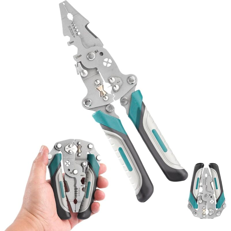Image of 18-in-1 Faltbarer Abisolierer, Multifunktionales Falt-Abisolierwerkzeug, Abisolierer