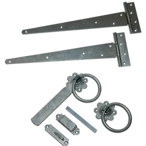 18 Inch Carlton Single Gate Fittings, T - Hinge, Latch - Galvanised