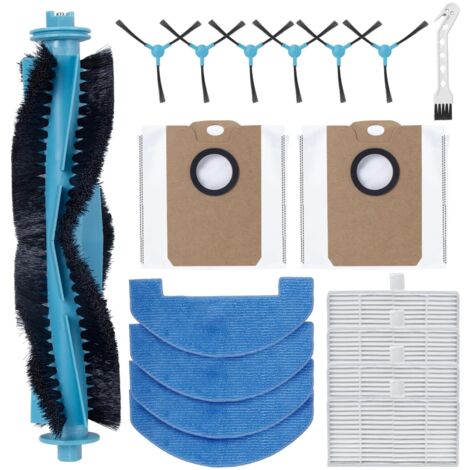 18 Kit Accessori per Ultenic D10, Proscenic Q8, Trouver E10/E20 Pro/E20 Plus, Mova E10/E20, Mamibot EXVAC700 Pioneer, Lubluelu L15 Robot Aspiratore.