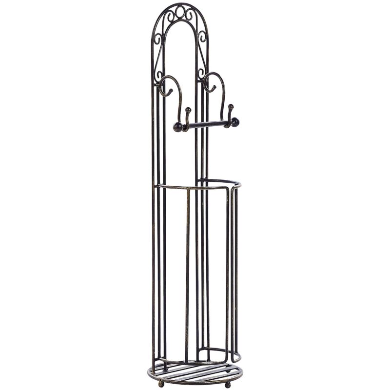 Beliani Toilet Paper Holder Temuco Metal Black