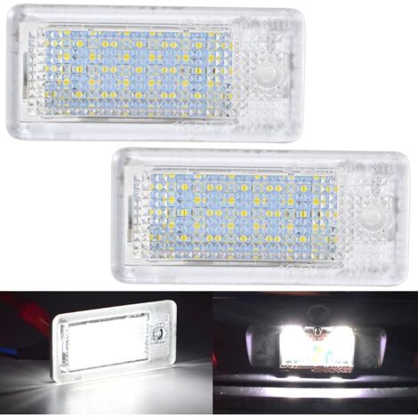18 luces LED para matrícula en blanco roto de 6000 K para Audi A3, S3, A4, S4, B6, B7, A6, S6, A8, Q7