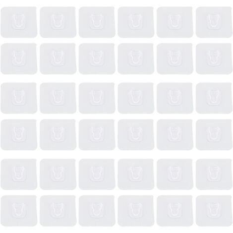 18 Pairs Double Sided Adhesive Wall Hooks No Drilling Self Adhesive Hooks for Hanging and Organizing Power Outlets Picture Frames