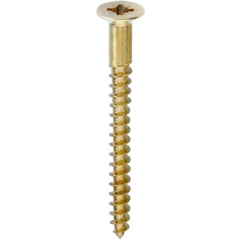 18 PEZZI - VITI PER LEGNO CON TESTA PIANA SVASATA 2,5x12MM - OTTONATE