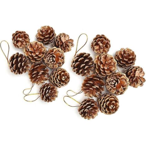 18 Pices Pendentif En Cne De Pin (4cm), Ornement De Pommes De Pin De Nol,omme De Pin Dcorative  Suspendre,pin Pendentif Naturel Dcoration D'arbre
