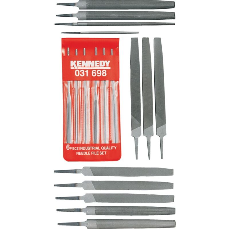 18 Piece Second Cut Engineers & Needle Files Set - Kennedy