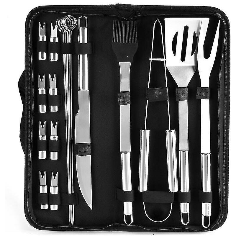 Crea - 18 Piece Stainless Steel Bbq Tool Set For Home And Outdoors