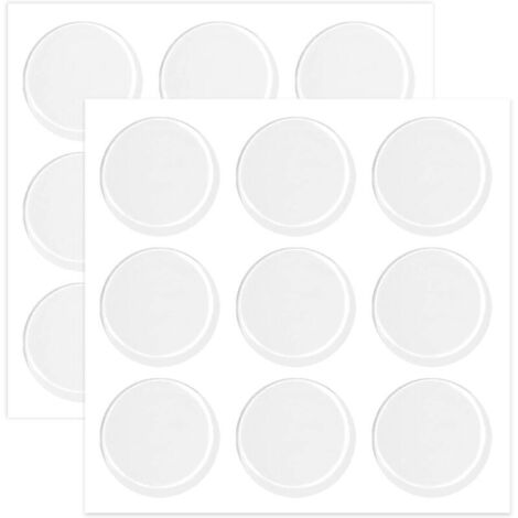 18 pièces 30 8mm Pare-Chocs en Verre Pare-Chocs de Meubles en Silicone Pare-Chocs d'armoire Transparents Pare-Chocs de Porte d'armoire Auto-adhésif