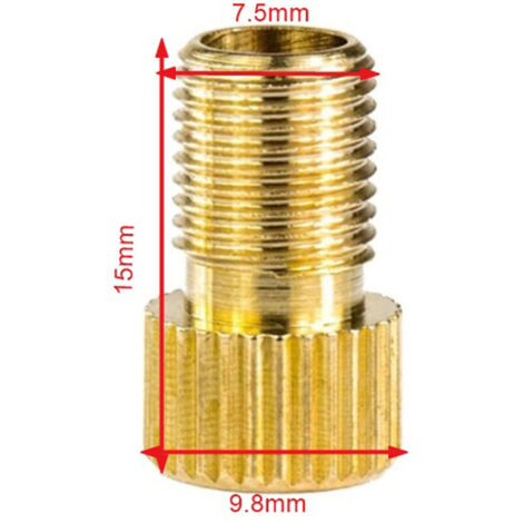 18 pièces Adaptateurs de valve Presta en laiton pour convertir les valves Presta en valves Schrader et gonfler les pneus à l'aide d'une pompe à vélo standard ou d'un compresseur d'air