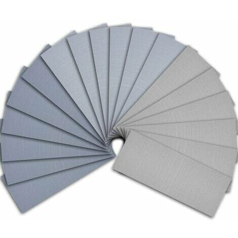 18 pièces Assortiment de papier de verre pour papier de verre sec et humide 3000 5000 7000 Papier abrasif à fort grain