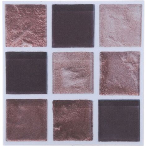 18 pièces autocollants de transfert de carreaux de mosaïque salle de bains cuisine bricolage maison (10 cm 10 cm)(MTS009)