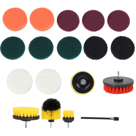 18 Pièces Brosses de Nettoyage pour Perceuse, Kit Accessoires Électriques pour Nettoyage Profond Maison