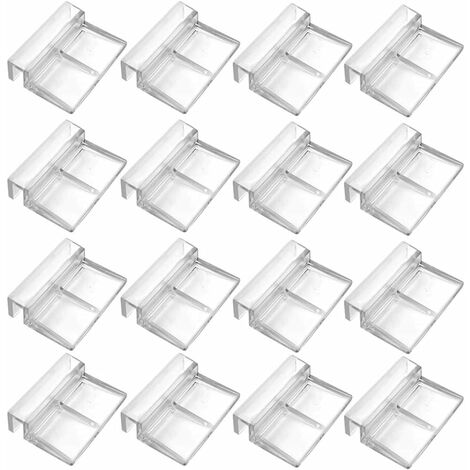 18 pièces Clips pour Couvercle d'aquarium Pince Aquarium Support de réservoir d'aquarium Aquarium Acrylique Clips de Support de Clip de Couvercle pour Aquariums Fournitures, Convient aux épaisseurs de verre 6 mm，Fontainebleau
