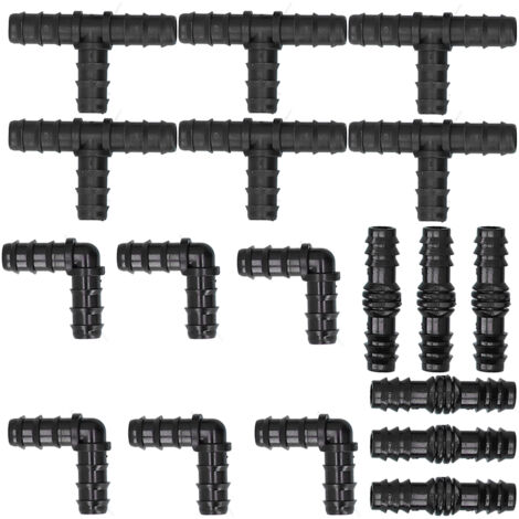 18 pièces/ensemble connecteur de tuyau système d'irrigation goutte à goutte jardin 1/2 tuyau accessoires d'irrigation goutte à goutte