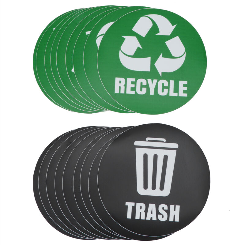 18 pièces étiquette environnementale recycler poubelle décalcomanie autocollants auto-adhésif étanche poubelle décor