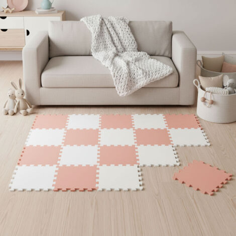 18 Pièces Tapis de Sol Bébé - 30x30 Dalles en Mousse EVA - Carrés Puzzle Enfant